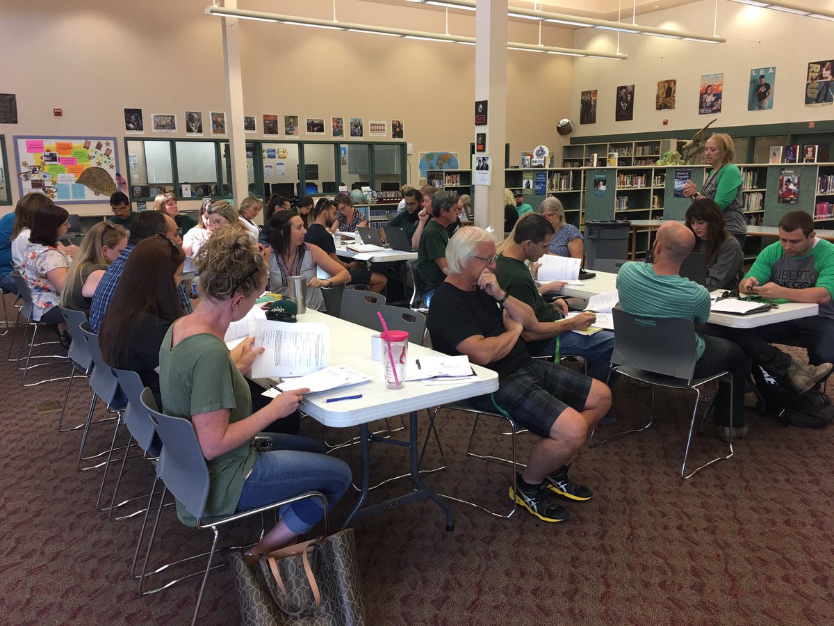 Kandosbo's tweet photo. Our Liberty High School staff is United as One and ready to ROCK tomorrow morning!! https://t.co/UbytNmTClJ