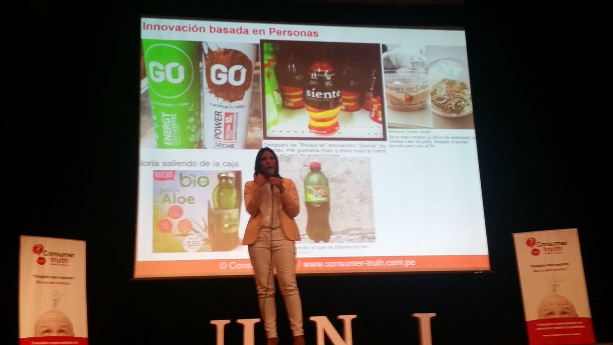 consumer_truth's tweet photo. Innovación basada en personas ... productos que nos indican que volvamos a sentir @cristinaq #CONEGP2017 https://t.co/4UQW4uVzKP