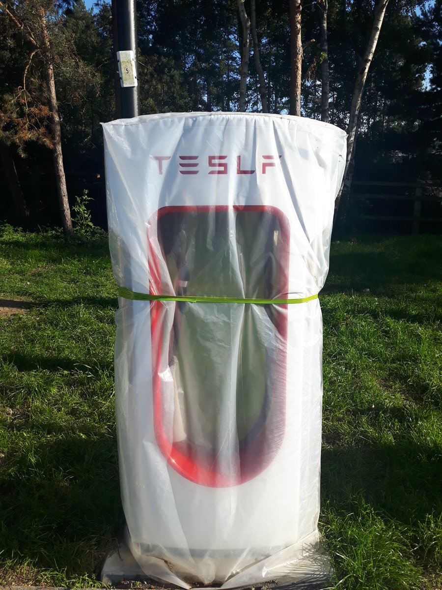OwenNW's tweet photo. Great to see @TeslaMotors superchargers in the works at @welcomebreak Fleet Services. The future is coming! #Tesla #pleasemayihaveone https://t.co/IonoJbgjyP