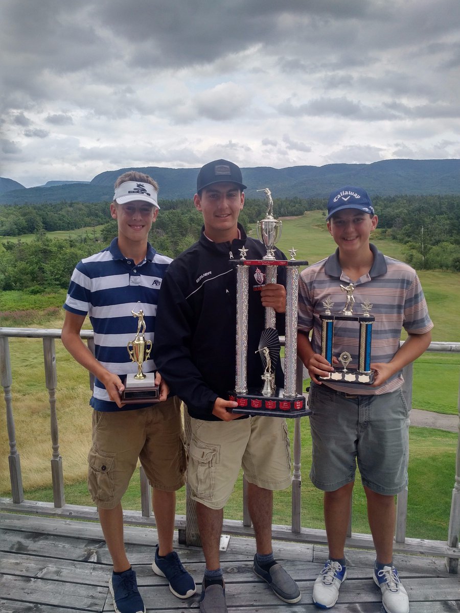 2017 Junior Club Champions Marcus Larade Bantam Champion 84 , Brady Aucoin Juvenille Champion 92 and Mitchel Dilosa Junior Boys Champion 80