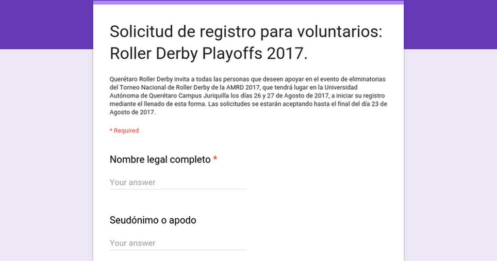 ¡¡Apóyanos!!
Realizar un evento tan importante para el Roller Derby en México requiere del apoyo de bastantes pers… bit.ly/2wQL10Y