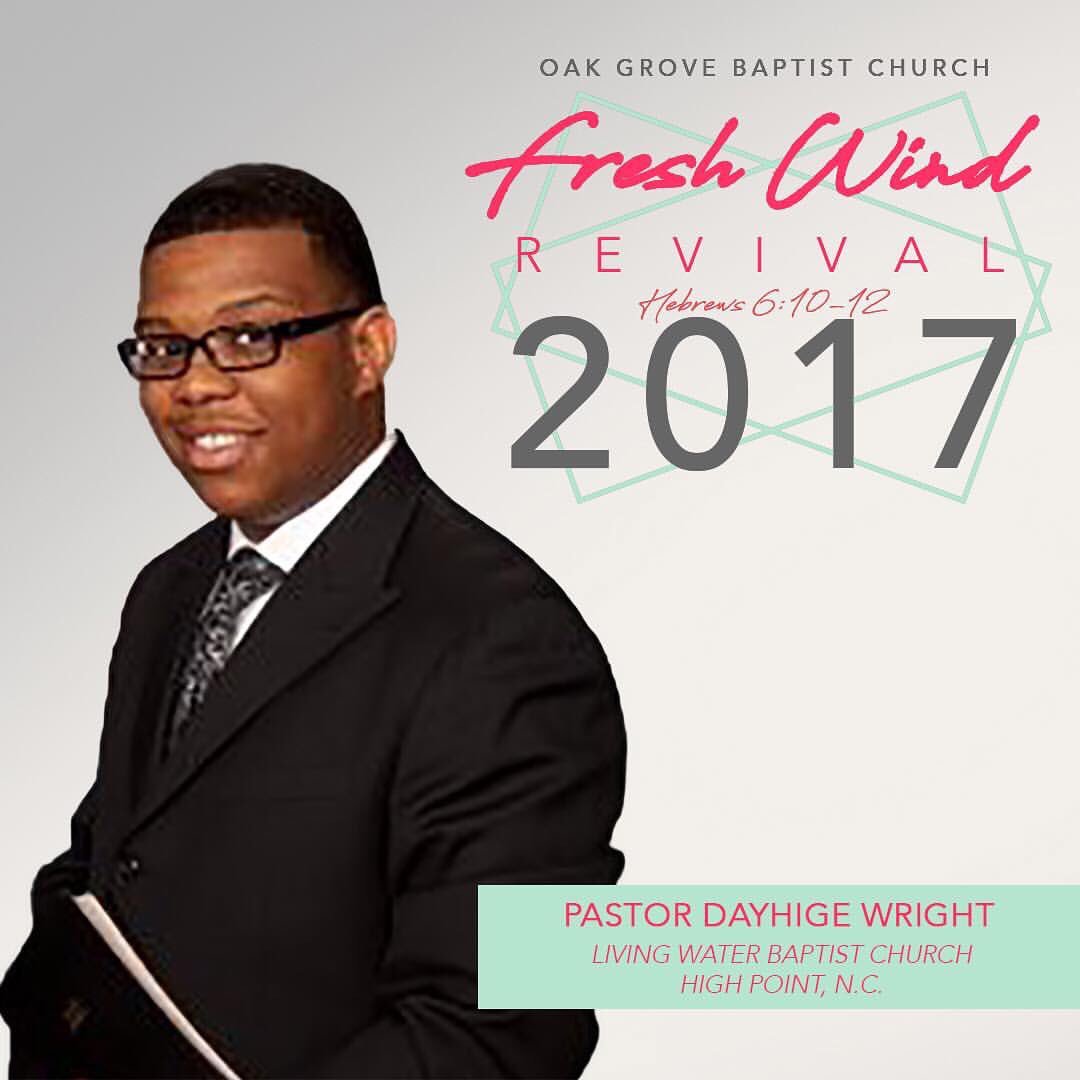 OGBCHP's tweet photo. We hope you're planning to join us tonight as we close out our #FreshWindRevival with Pastor @DayhigeWright #FreshWind2017 https://t.co/RQ7rdFBl3U