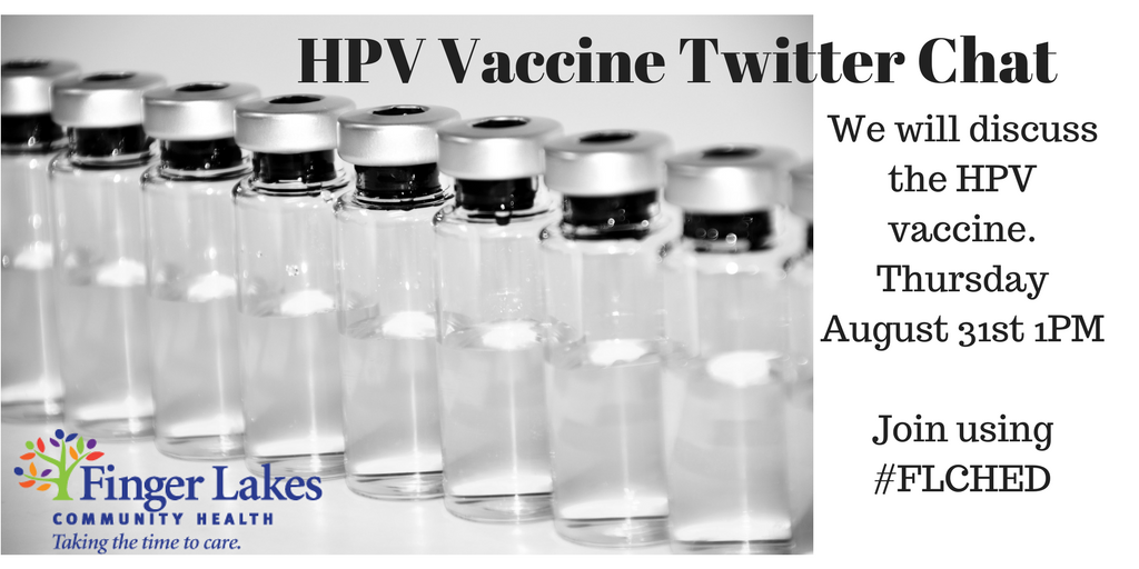 Join us 8/31 at 1PM as we host a twitter chat on #HPVVaccine with @FLCHFPED Join in using #FLCHEd R/T