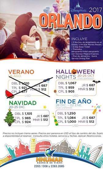 NnumarViajes's tweet photo. ¿Y tú ya sabes donde vas a celebrar Hallowene 🎃, Navidad 🎄ó Fin de Año☃? Llamanos📞 Tels:81 2263 1308/81 2263 2685
#Orlando2017 #NnumarViajes https://t.co/RTxnSpCBcd