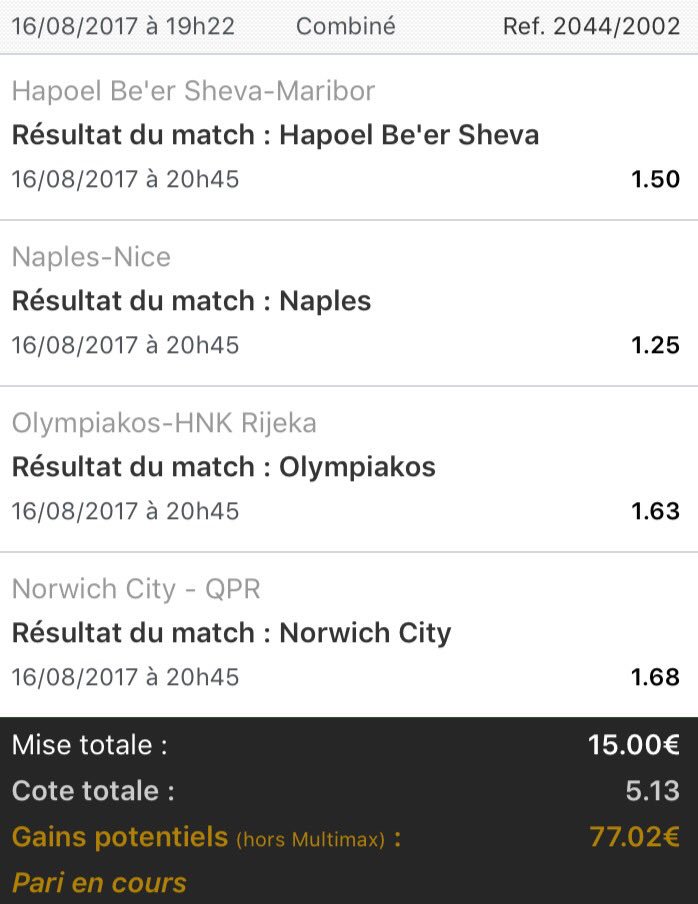 PRONOGABS's tweet photo. Prono du jour! [BK : 30€]

Je mets 10€ de la BK dessus! 

GL ✌🏼 https://t.co/GCsJLyulNZ