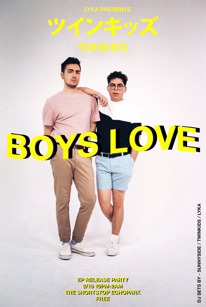 TWINKIDS EP RELEASE PARTY <a href="/The_Short_Stop/">the short stop</a>
SEE YOU TONIGHT XO
💛💛💛💛💛💛 
10PM Sunnnyside / <a href="/grantspanier/">grant spanier</a> 
11:30PM <a href="/twinkidsmusic/">TWINKIDS</a> 
1AM LYKA