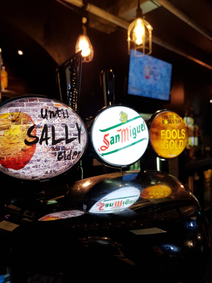 Sally's Cider and Fools Gold Pilsner is now on tap! #stonerosesleeds