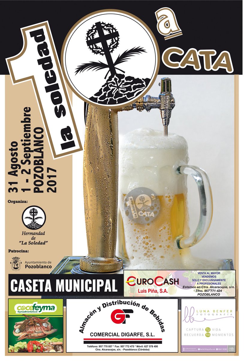 Que no te lo cuenten, celebra con nosotros el décimo aniversario de la cata de cervezas el próximo 31/8
hermandaddelasoledad.blogspot.com.es/2017/08/x-cata…
