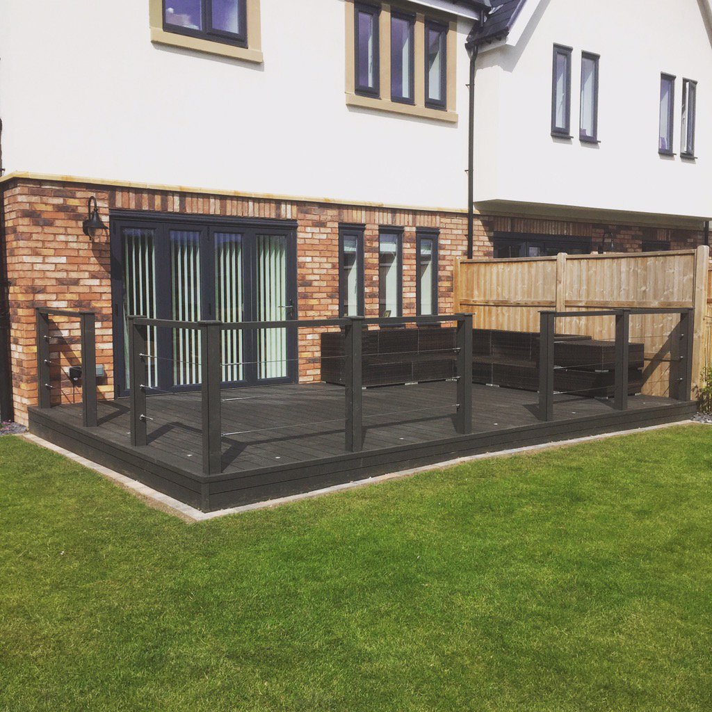 ground_time's tweet photo. Stylish composite deck we have installed with recessed deck lighting #gardendesign #otley #harrogate #ilkley https://t.co/0K6Aoqih0w