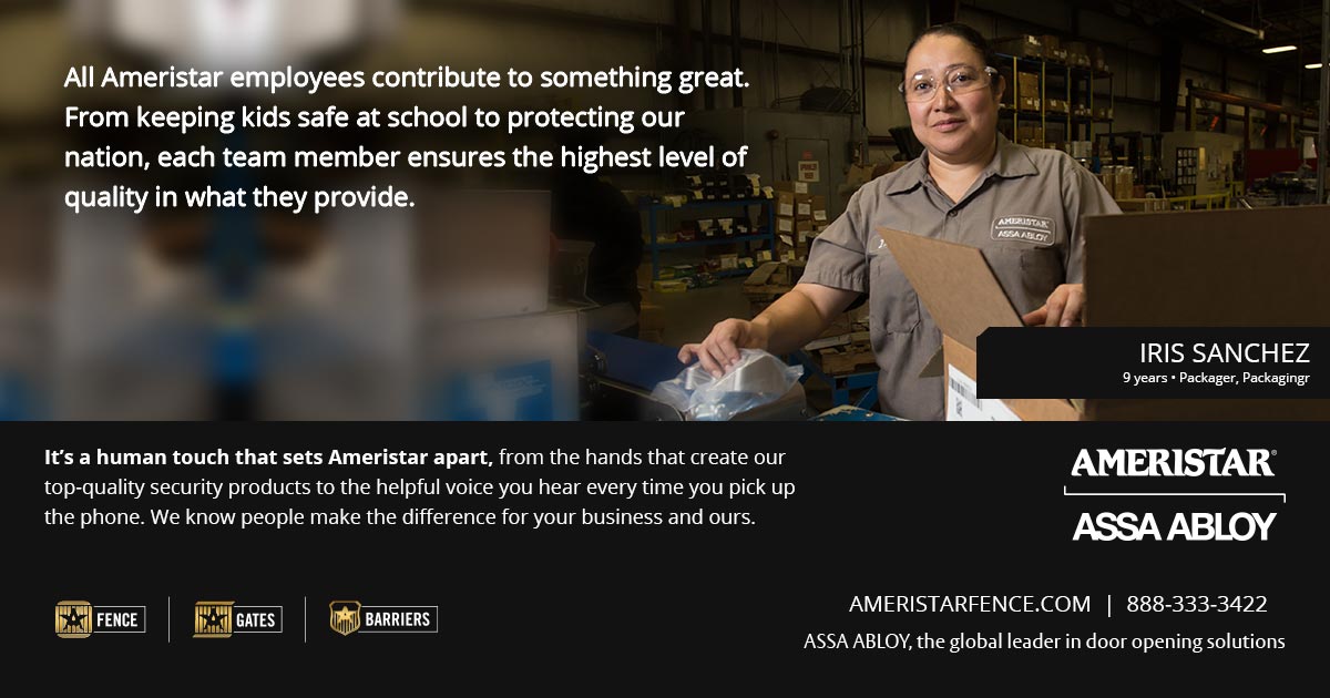 AmeristarFence's tweet photo. It’s a #human #touch that sets #AmeristarPerimeter apart, from #topquality #security products to the #helpful voice you hear on the phone. https://t.co/45BjPJzABS