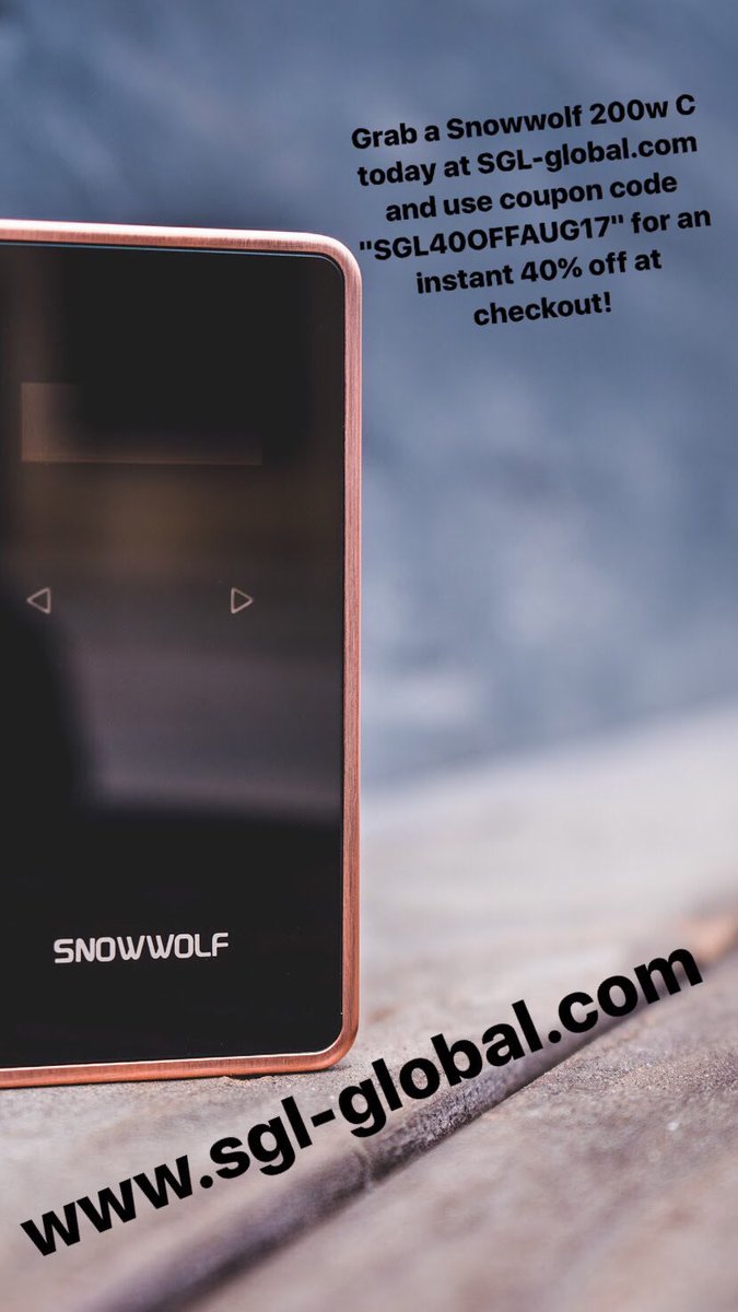 sglglbl's tweet photo. #lavapers #vgod #sigelei #fuchai #snowwolf #compak #wotofo #smok #wismec #smoant #ave40ecig #vfeng #glo #sigeleimt #notblowingsmoke #nobutts https://t.co/pWLNqdTSA0