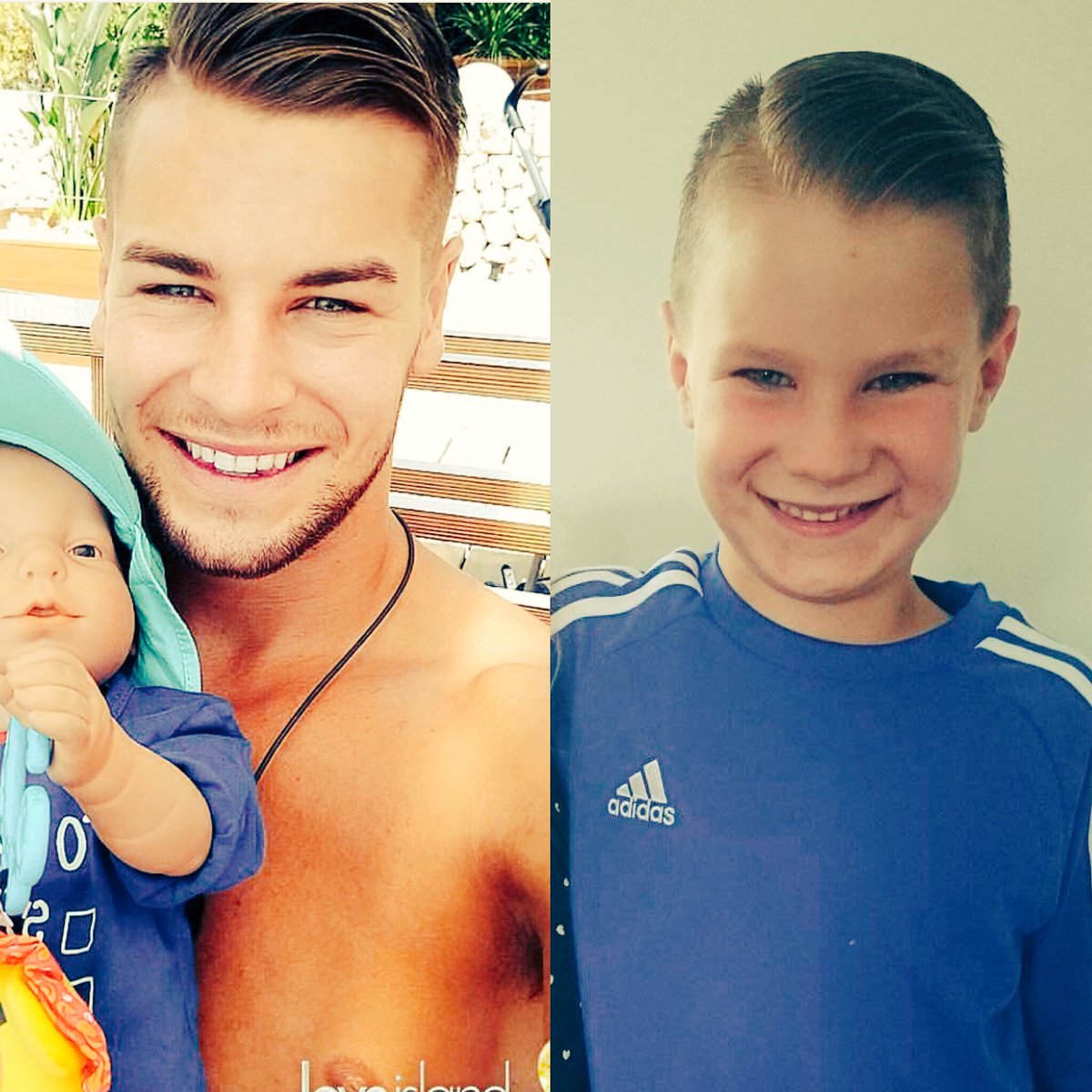 lozza_bea's tweet image. People kept telling me my son looked like Chris didn't see it until this. #SecretLoveChild #GrownUpCash 😂 @LoveIsland @chrishughes_22