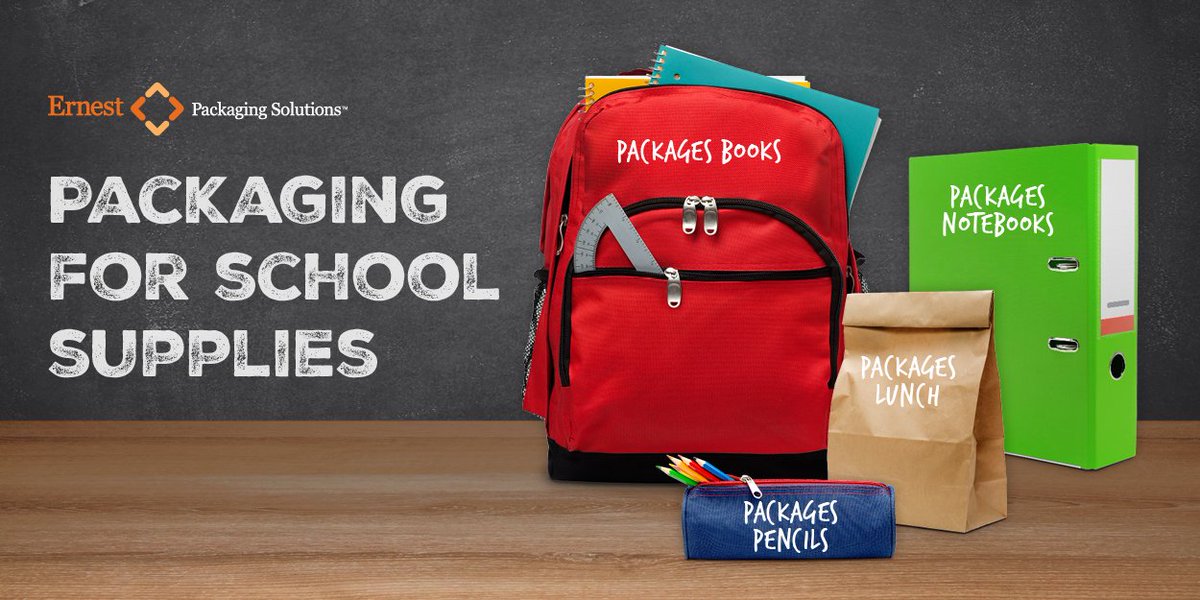 ErnestPackaging's tweet photo. #BackToSchool season brings out the #PackagingPro in all of us! What's on your school supplies list this year? https://t.co/2wZPckCSvI