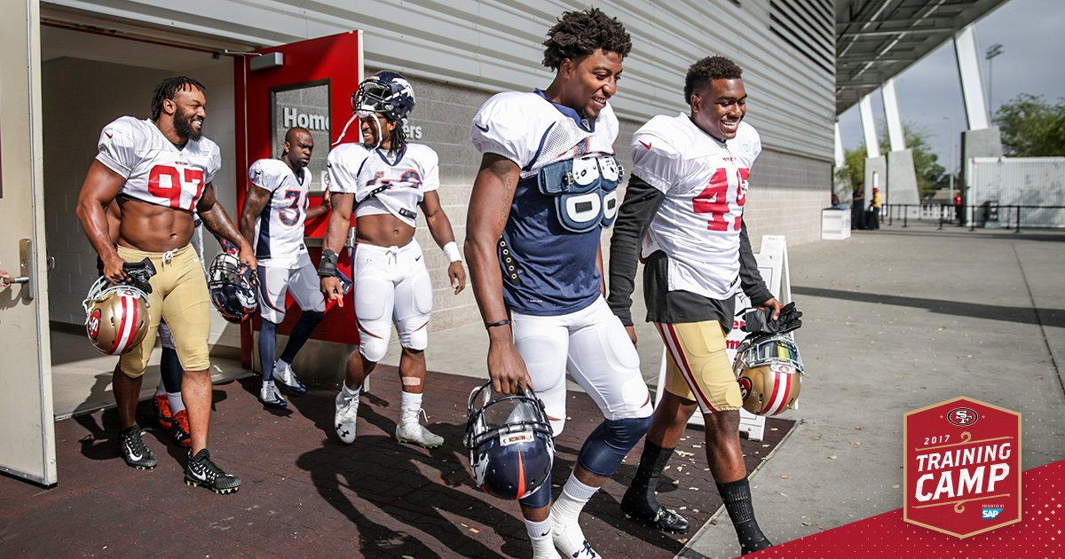 The physicality is going up a notch today! @broncos in the house. #49ersCamp https://t.co/TCPEBL0Zko