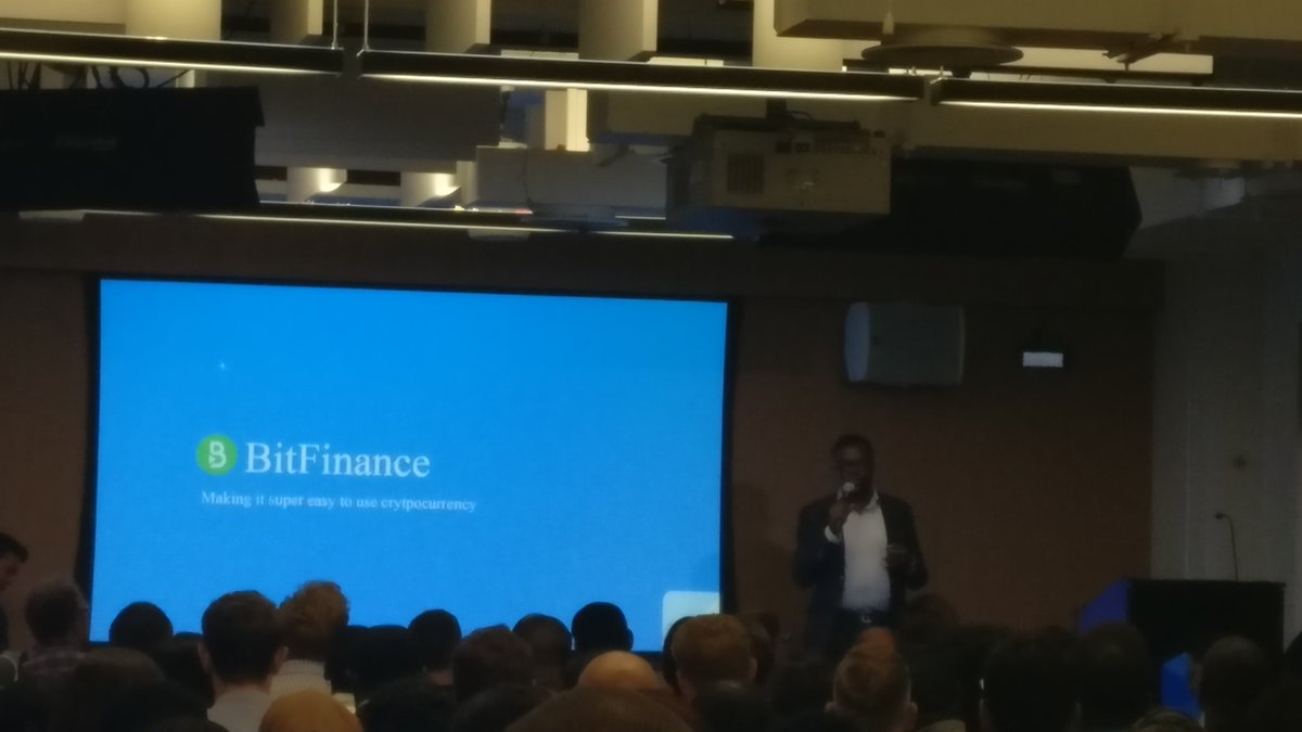 AfricaBiz2020's tweet photo. #PitchDrive #BitFinance digital currency #startup explaining how their platform is making payment easy. #Bitcoin #AfricaTech https://t.co/pVHXRlCDdt