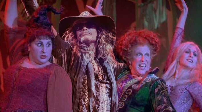 I Photoshopped Steven Tyler into the witches from Hocus Pocus and  he fits in perfectly.