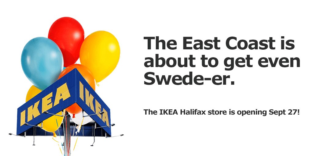 IKEACanada's tweet photo. Only 6 weeks away! #IKEAHalifax will open Sept 27. Grand opening fun starts at 6 am, ceremony at 8:20 am. Details: https://t.co/YqUUYXM83l https://t.co/RZ1AMrHI5l