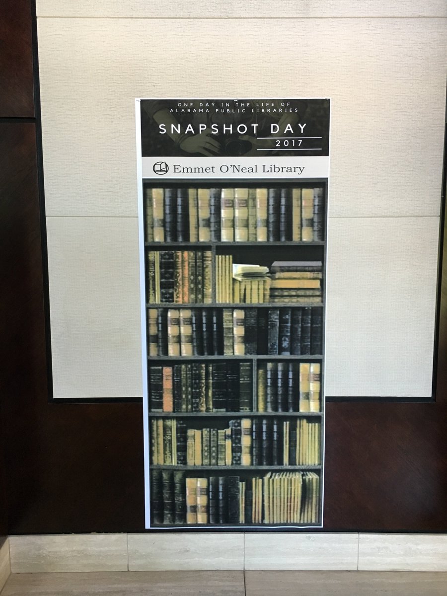 oneallib's tweet photo. It's Snapshot Day at Emmet O'Neal Library! #eolsnapshot #SanapshotDayAL17 #lovemylibrary https://t.co/eWCWorUpDH