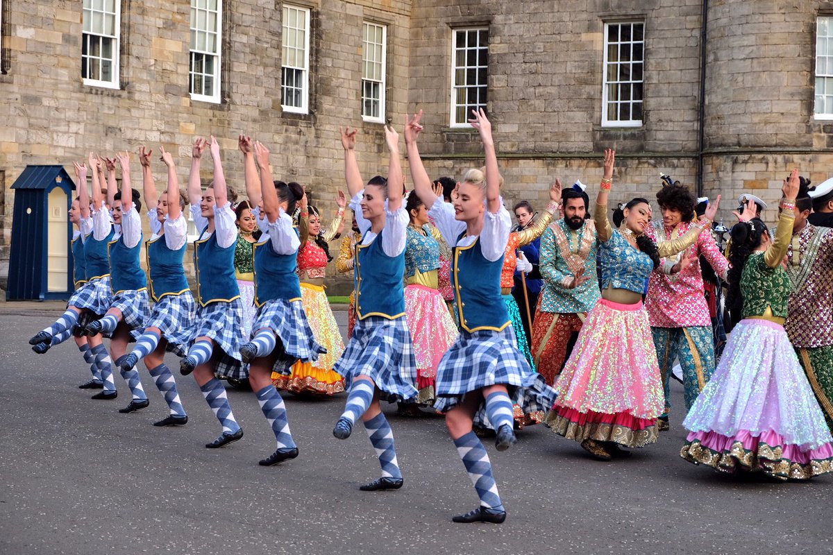 Their Royal Highnesses enjoy a special performance at the Palace of Holyroodhouse ahead of tonight's @EdinburghTattoo.