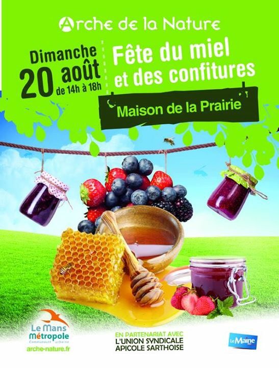 LMUM72's tweet photo. Miels et Confitures en fête à l'Arche de la Nature ce dimanche 20 août 14h 18h 🐝#Confitures #Miels #LeMans #Sarthe #Nature @lemainelibre https://t.co/GvKNddQQ9c