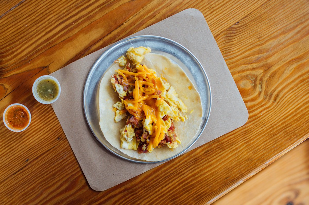 ThinkeryATX's tweet photo. Did someone say breakfast tacos? Enjoy @HatCreekBurgers tacos (and @CuveeCoffee!) at #MemberMorning on August 20! https://t.co/ssBANCwVNg