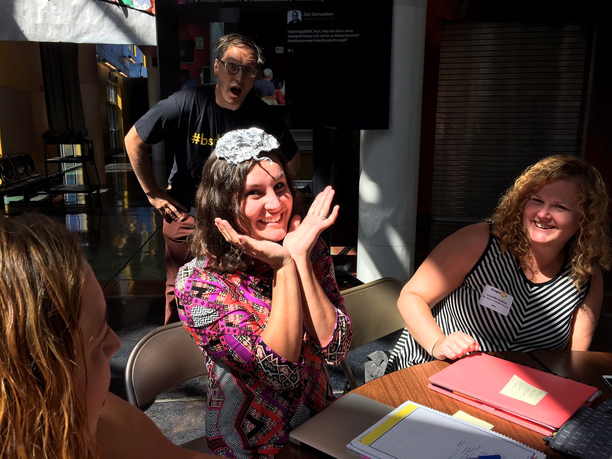 KTfour14's tweet image. #bsdempower17 #bsdfutureready  #bsd1thing Prototype for empathy design thinking activity - trendy way to keep super heros&apos; heads warm