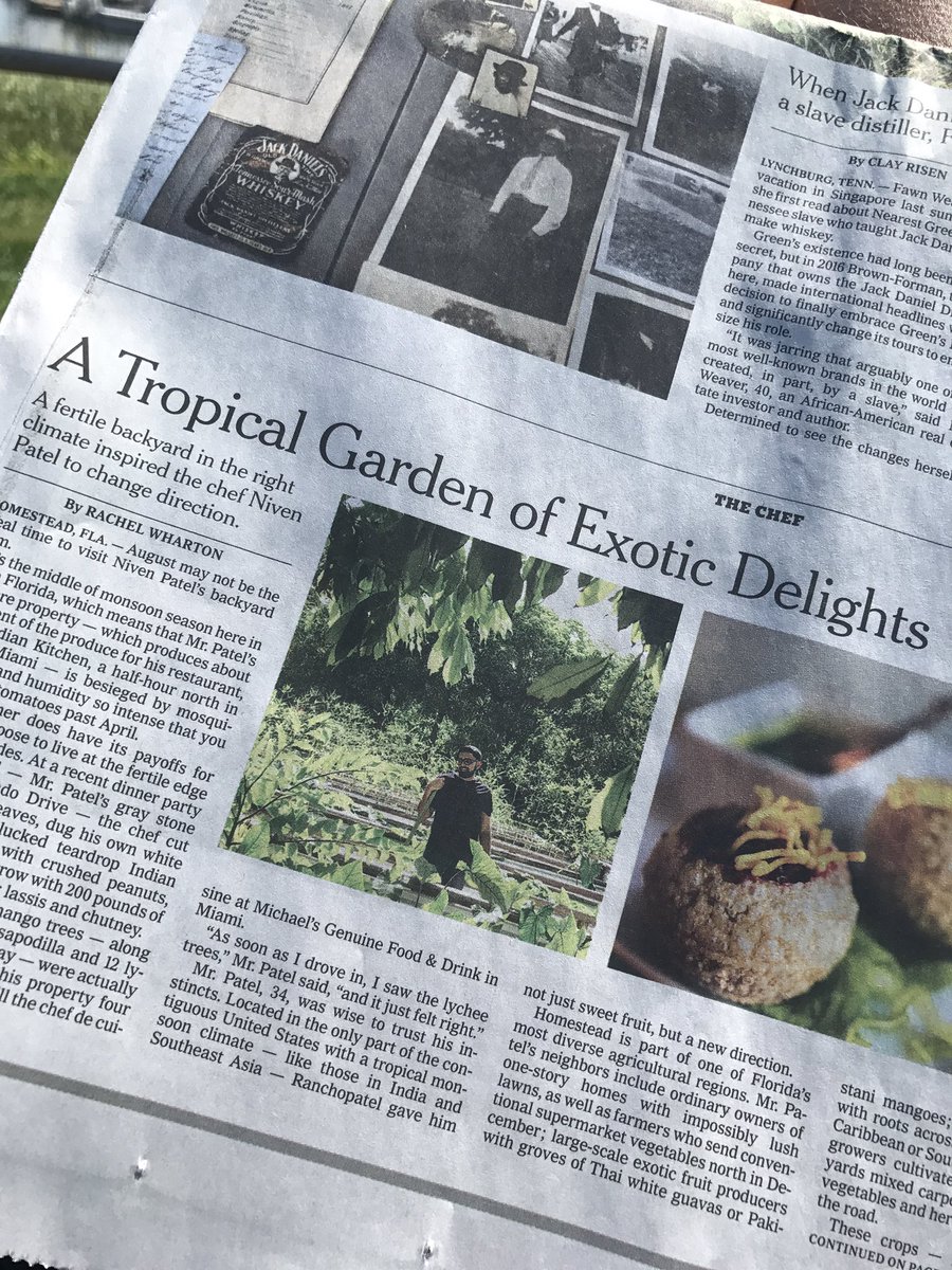 MIAbites1's tweet photo. Congrats to Chef Niven Patel! Front page and full back page of @nytimes #Food section. recipes too! #gheeindiankitchen #chefnivenpatel https://t.co/2zKT8AUQNg