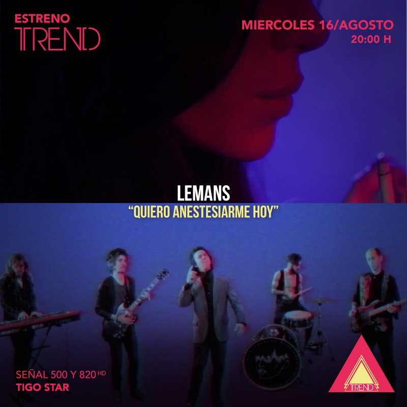 heinowpy's tweet photo. ¡Hoy estrenamos el nuevo video de @lemansargentina en #TREND! Arrancamos el programa a las 20 H 🤘 https://t.co/x9rzoSOaxr