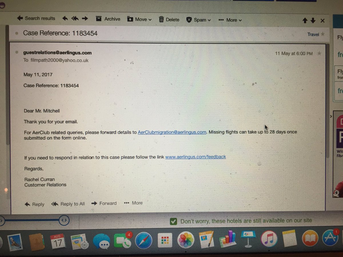 joepmitchell's tweet photo. Still no word from @AerLingus over 90 days from May 11th regarding missing #Aerclub points despite commitment to respond within 28 days https://t.co/Y9mTP4gjwc