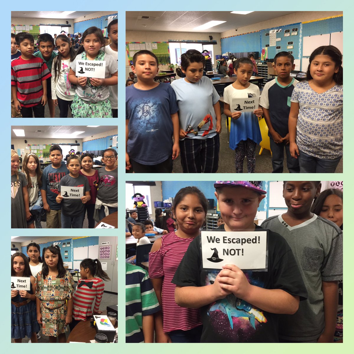 First day of school. <a href="/Columbia_VVUSD/">Columbia Elementary</a> Students working together to "Escape the Classroom" We'll get it next time! #futureready2017