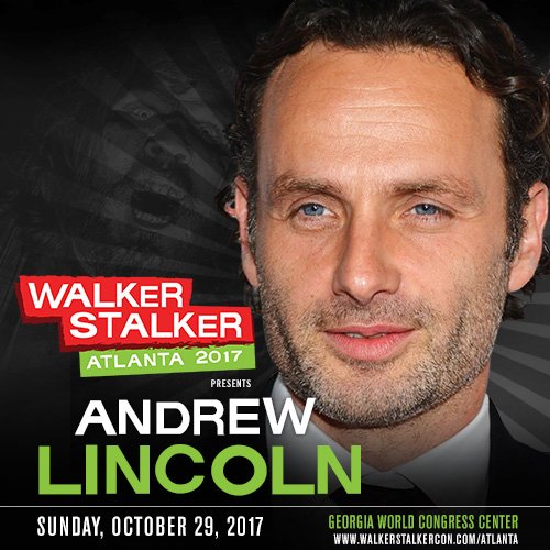 WalkrStalkrCon's tweet photo. GUEST ANNOUNCEMENT

ANDREW LINCOLN (Rick, TWD) will be joining us on SUNDAY for #WSCAtlanta! 

We will post more details in the coming days! https://t.co/5yOyg6RIHU