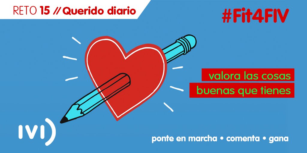 IVIclinics's tweet photo. #Fit4FIV #RETO15 Comienza un diario de gratitud, anota una reflexión (así podrás releerla) sobre las cosas por las que estés agradecida https://t.co/k3FPx0RbpA
