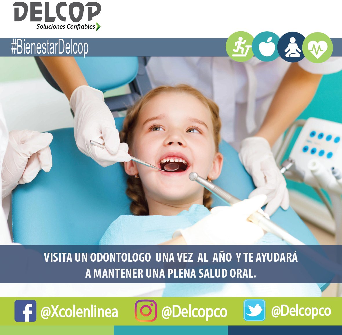 delcopco's tweet photo. Visita a un Odontólogo una vez al año
#BienestarDelcop #Delcop #Delcopco #Colombia https://t.co/ntwb1VKSIH