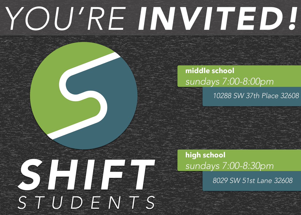 ShiftGville's tweet photo. Shift Students is launching August 27th!!
• • •
#ShiftGainesville #ShiftStudents https://t.co/UPn5Osbgr6