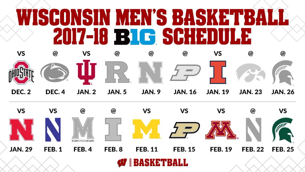 Wisconsin Badger Basketball Schedule Examples and Forms