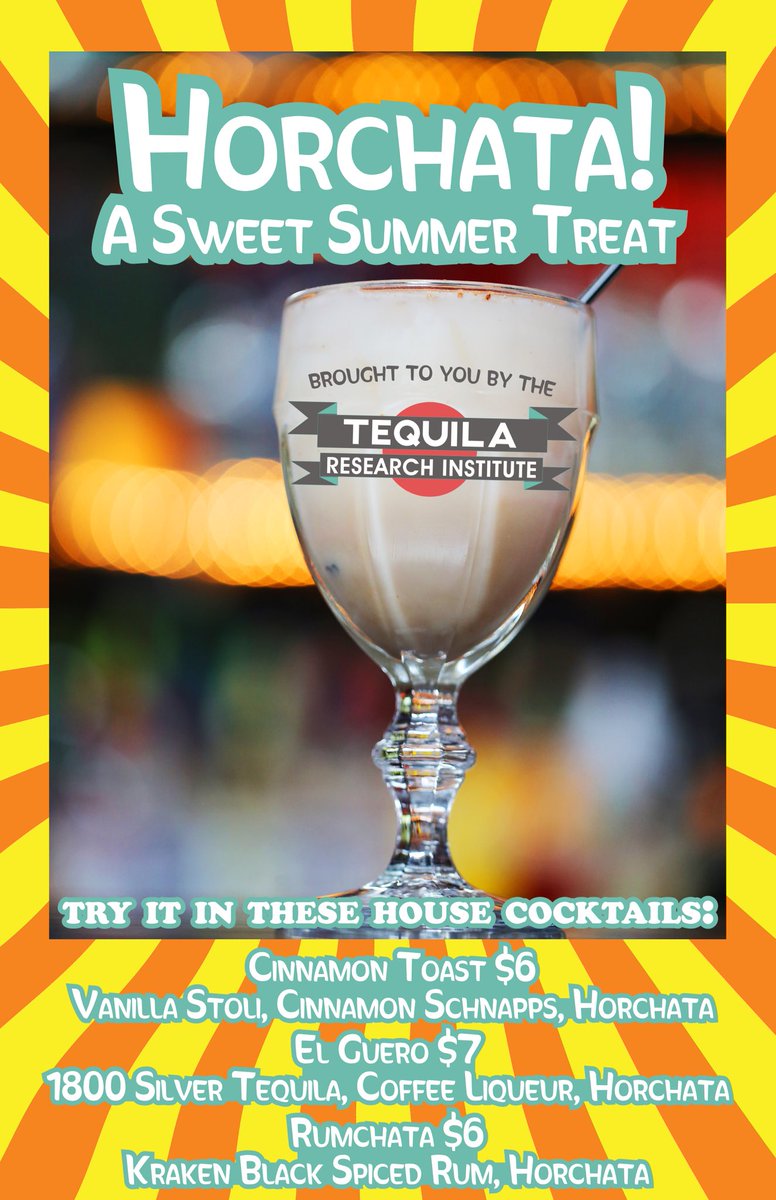 TequilaResInst's tweet photo. Savor the rest of the summer with a sweetness! 🍹#horchata #cocktails https://t.co/gGXcDoXRvO