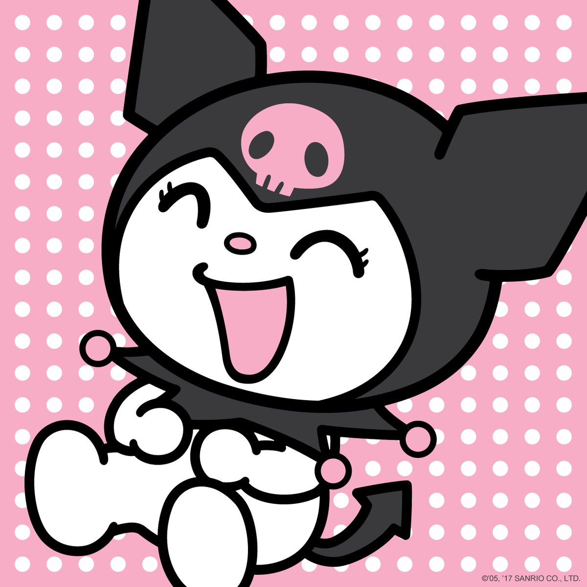 sanrio's tweet photo. Hope your day is filled with lots of giggles! Happy #NationalTellAJokeDay 💞 #Kuromi https://t.co/S8sc7bU2lq