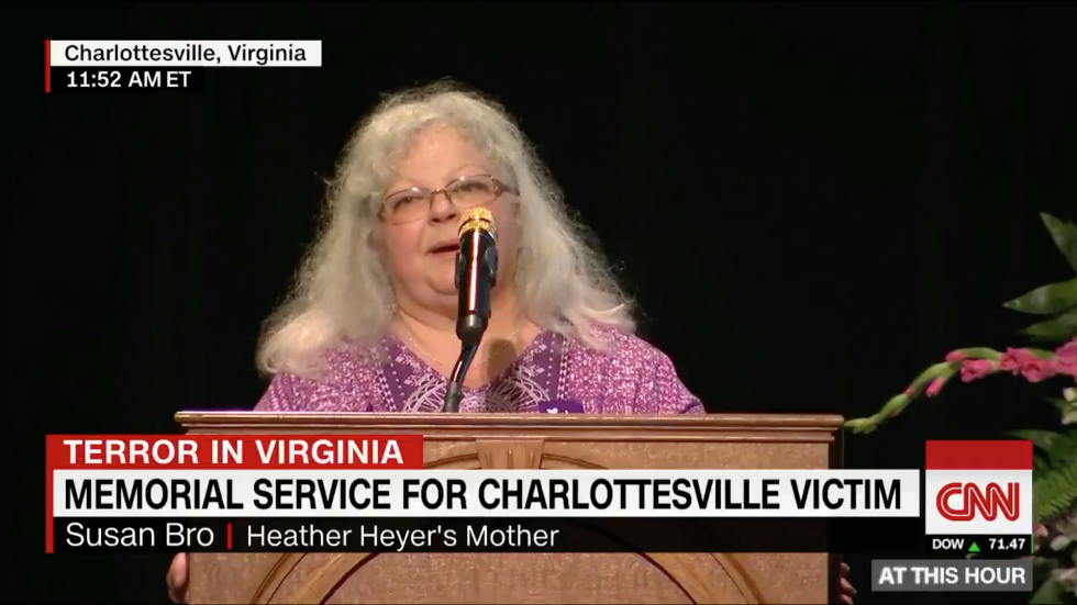 thehill's tweet photo. WATCH: Charlottesville victim's mother: They tried to kill my child to shut her up, but they just "magnified her" https://t.co/BDW6XCS2vG https://t.co/02ctD7pzgF