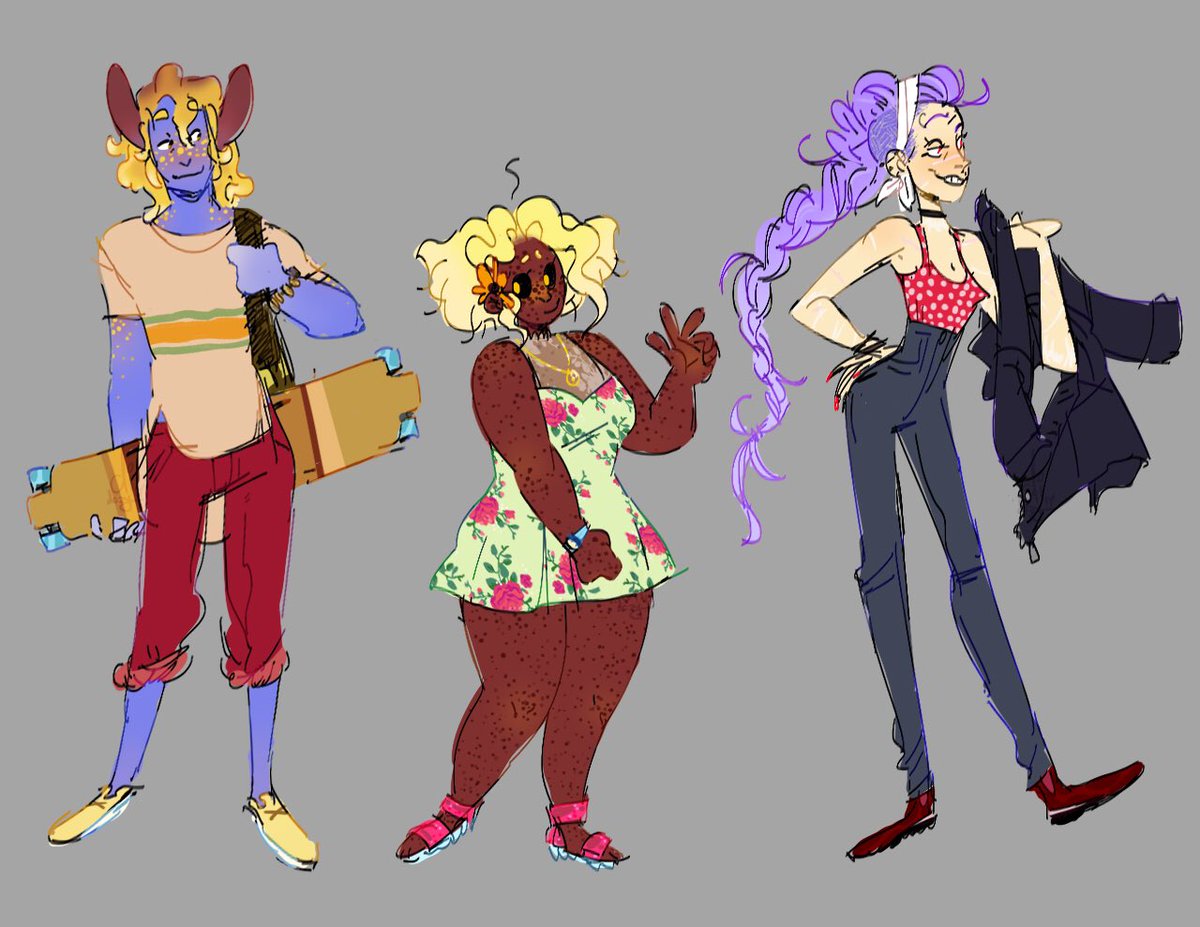 did a color ref for practice &amp; ended up fixing them into lil mini refs on the train! #bnhaoc 