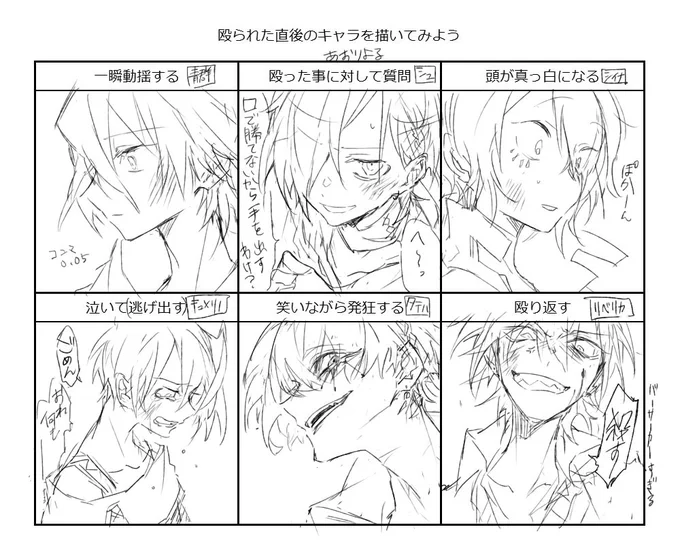 殴られた反応イメレス おかりしました 