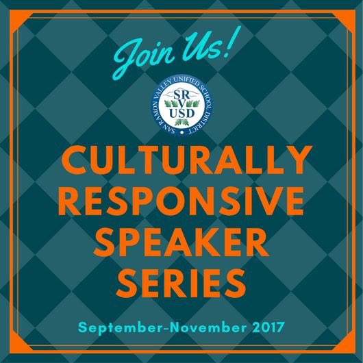 .<a href="/SRVUSD1/">SRVUSD</a> Culturally Responsive Speaker Series featuring several renowned experts. #Parents - Please join us >> srvusd.net/news/view?d=x&…