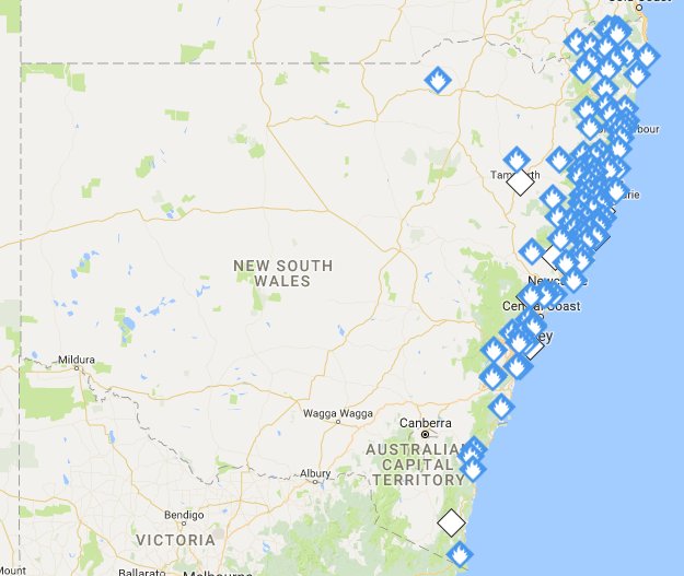 NSWRFS's tweet image. At 7am 64 bush &amp;amp; grass fires burning across NSW. 21 not yet contained. Warm and windy conditions expected for parts of NSW today. #NSWRFS