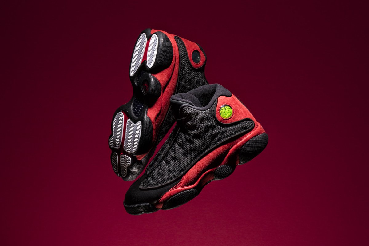 The "Bred" Jordan 13 returns this weekend at Concepts.