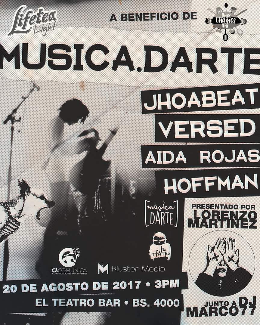 Estaremos tocando este domingo 20 en el evento de MusicaDarte en Teatro Bar.