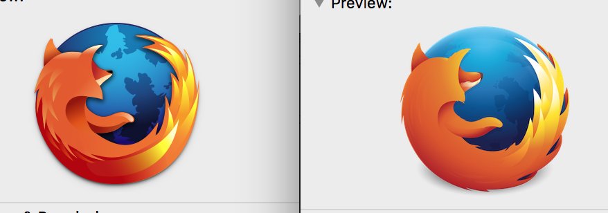 Firefox-Nightly-Logo gegenüber dem aktuellen Release-Logo.