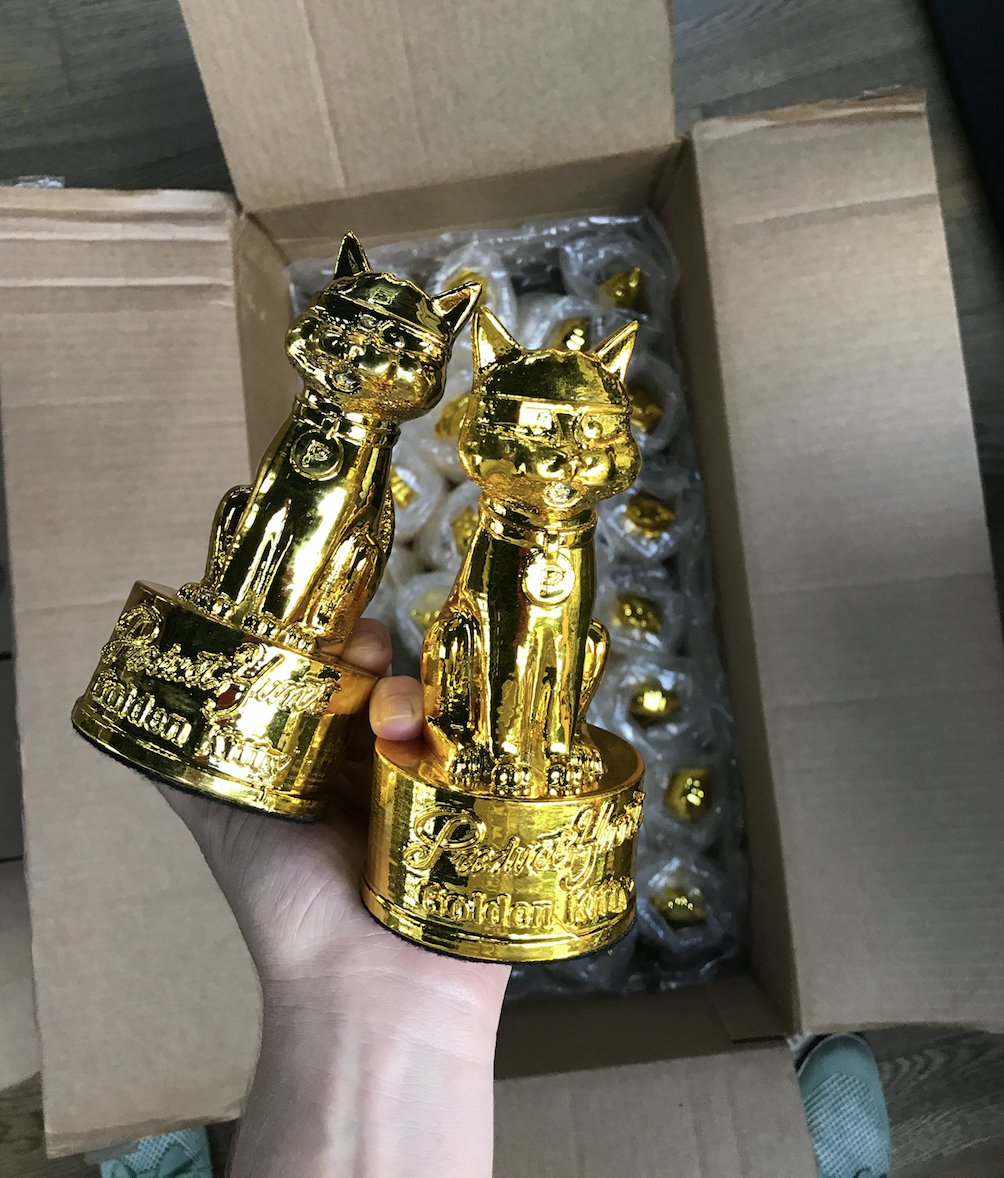 NEW Golden Kitties have arrived! One for each of @ElonMusk's new companies