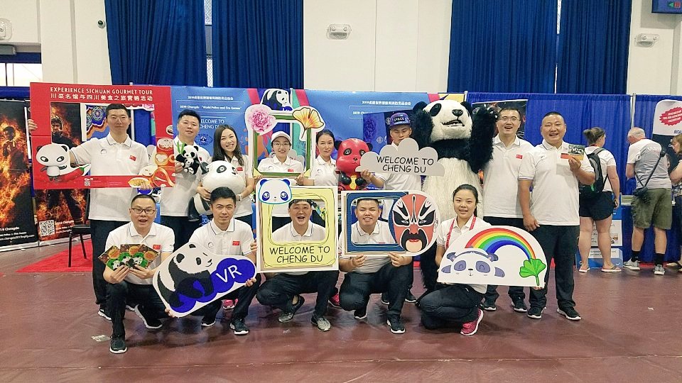 <a href="/LA17WPFG/">LA17WPFG</a> We are getting ready at Closing Ceremonies to pass the games to #Chengdu China! #LA17WPFG #WhereHeroesPlay