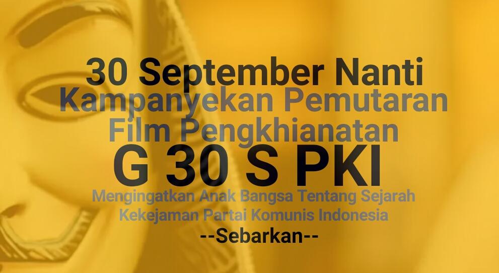 JackVardan's tweet photo. Merdeka boleh. Tapi jangan lengah. Mari September Nanti:
Gaungkan Pemutaran Film Pengkhiantan G 30 S PKI #DirgahayuIndonesia72 https://t.co/st3UVp9kjD