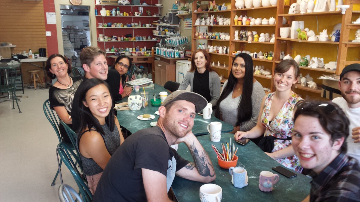 @winstanleylab getting creative at our annual lab 'day of fun': competitive pot painting...