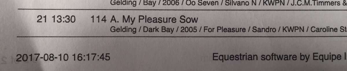 Well I've seen some strange horse names over the years but this one takes the biscuit!
